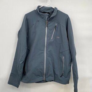 Outdoor Research Blue Gray Softshell No Hood Jacket Coat Men's XL